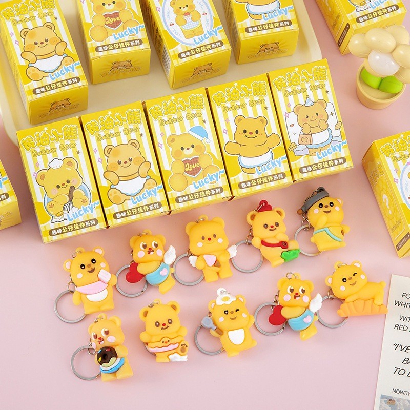 [Quemporium] Mistery Box Gantungan kunci Butter Bear GK-1820 / Mystery Box Blind box keychain ganci 