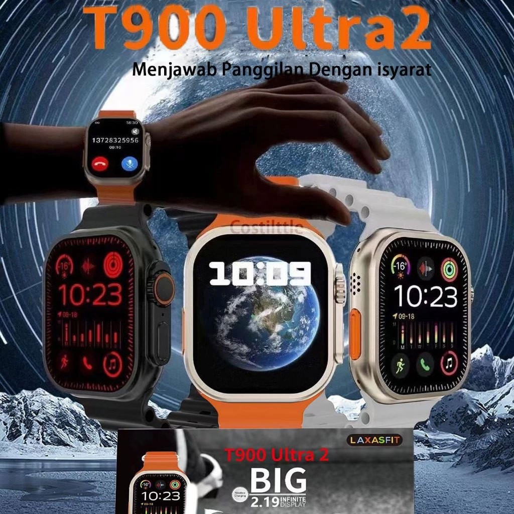 GARANSIUPGRADE T900 ULTRA2/S10MAX/T800 PROMAX/WATCH 8 MAX/I9 PROMAX SERIES 10/9/8 SMARTWATCH 2.19INC
