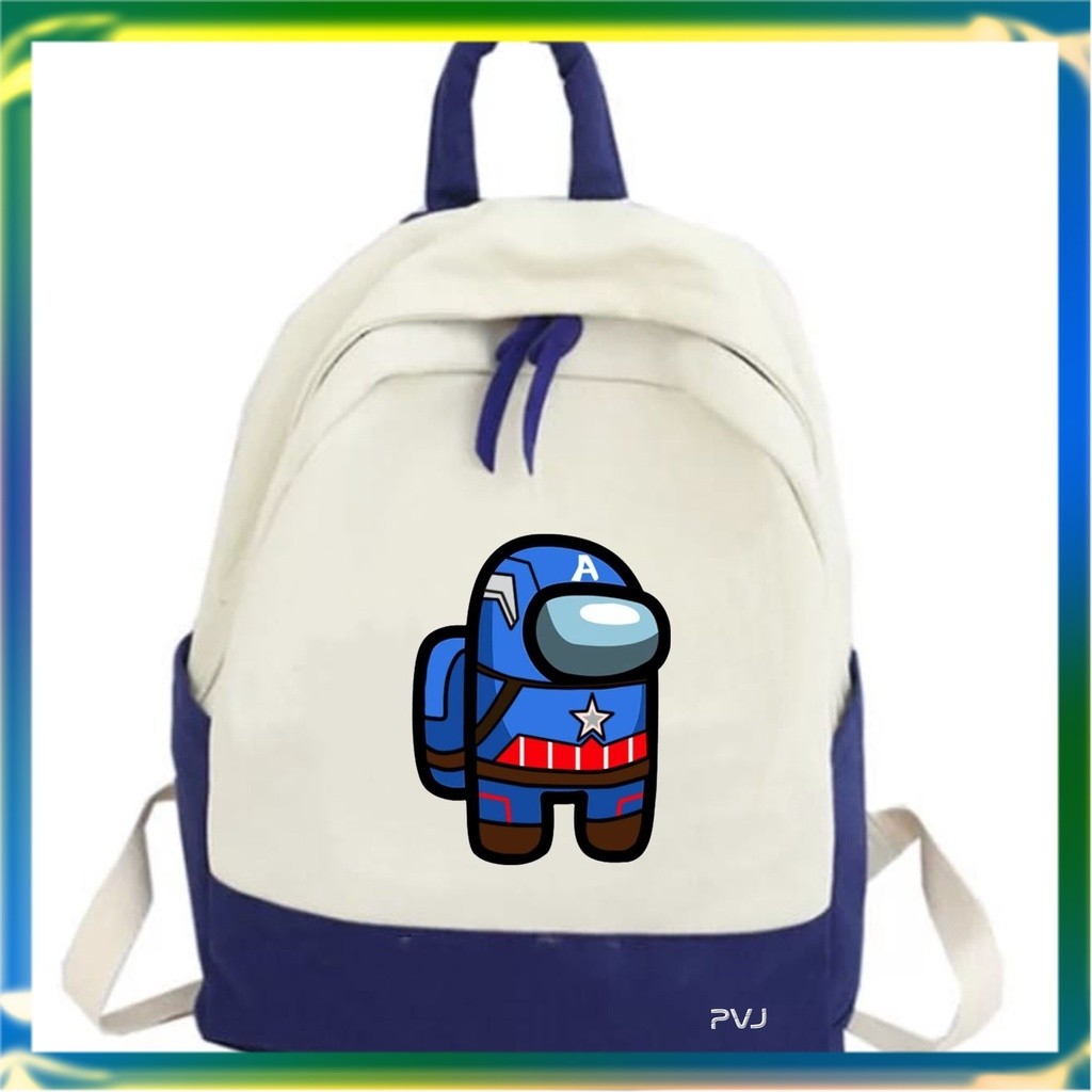 SM Tas Ransel Captain Amerika Karakter Among UsBackpack Anak Sekolah SD Fashion Kids 28 A1