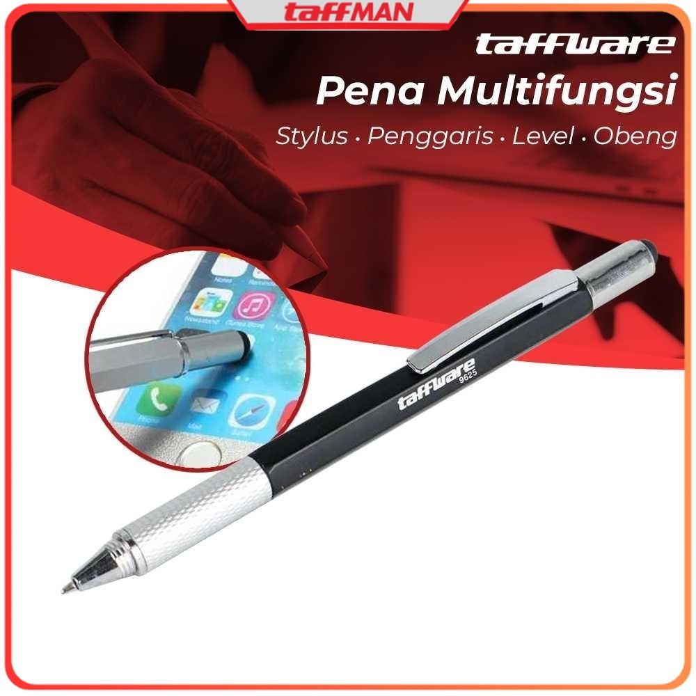 

TM - TAFFWARE Pena Multifungsi Plastik Stylus Penggaris Waterpass Obeng - 9625