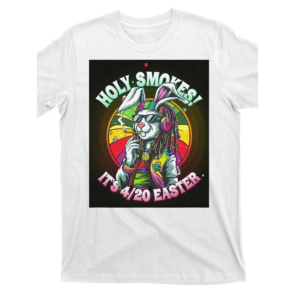 Kaos Pria 420 Kaos Lengan Pendek Katun Desain Kelinci Merokok Kaos Pria Keren Murah