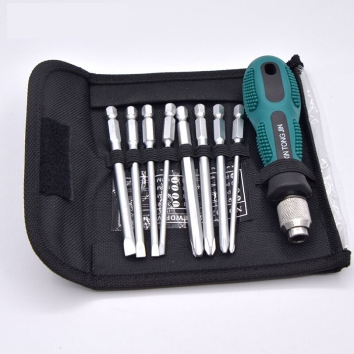 

MOVIO Screwdiver - Obeng Set Magnet Obeng Set Reparasi Obeng Skrup - Promo Head 9in1