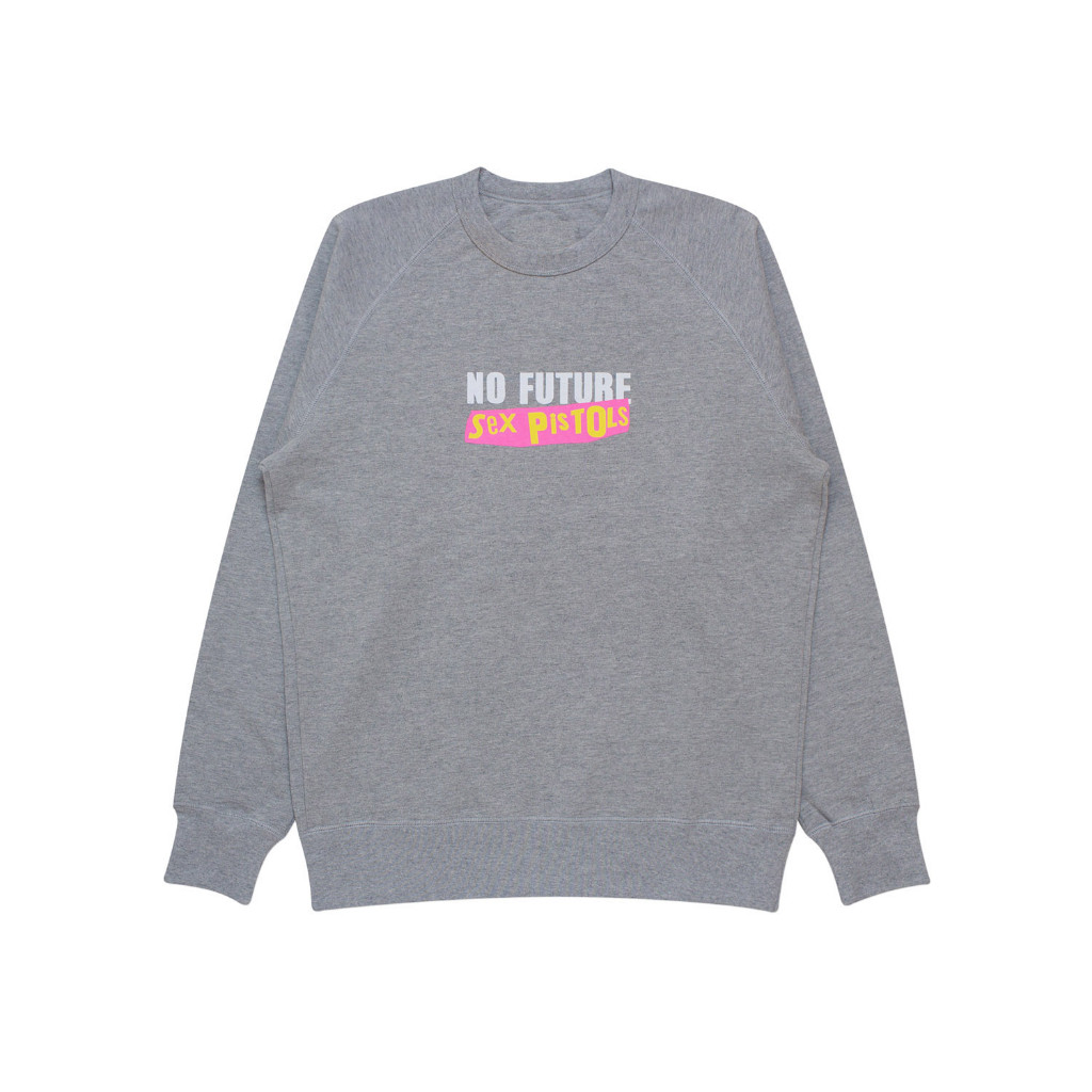 Sex Pistols x Screamous Sweater Pria Crewneck NO FUTURE MISTY