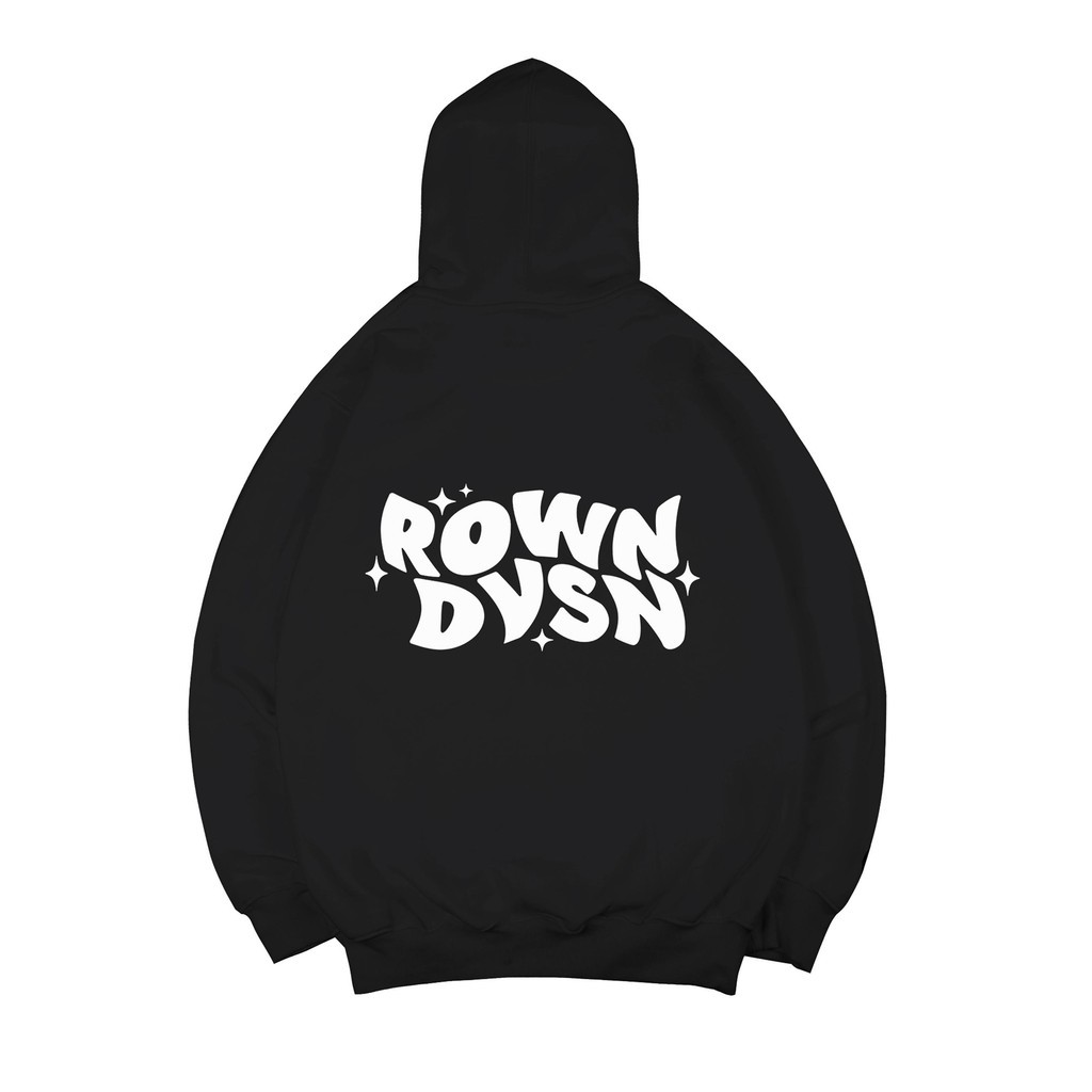 Rown Division Official Pullover Hoodie - Rowndvsn Jaket Malcolm Black