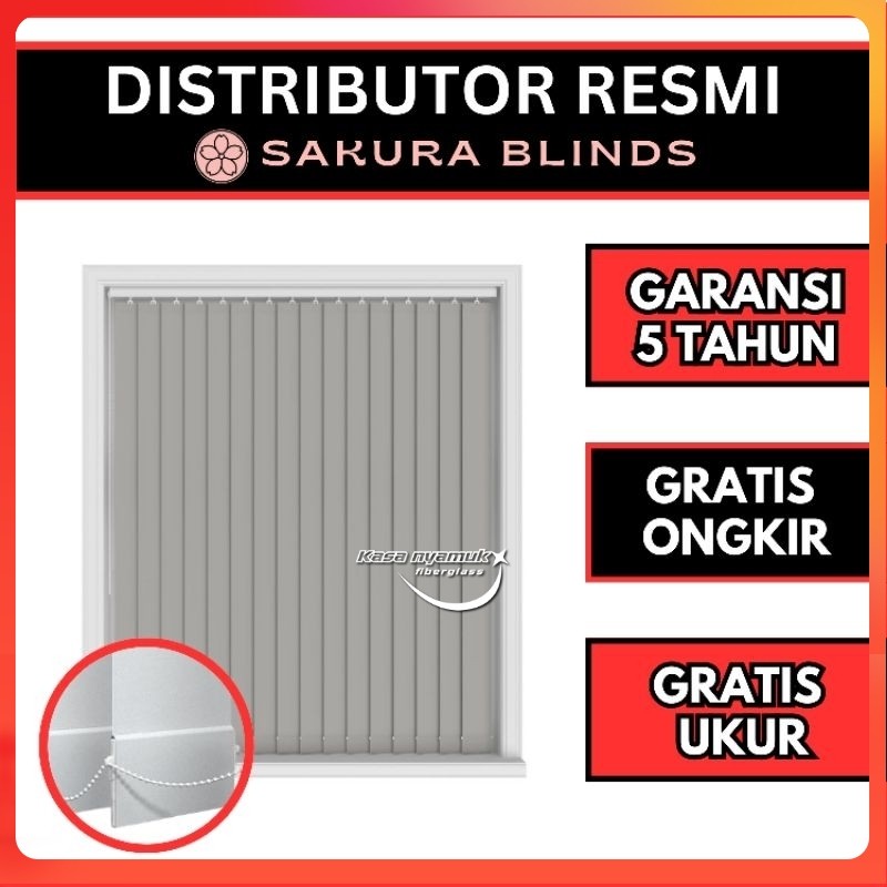 Gorden Vertical Blinds Custom - Gorden Kantor Vertikal Blinds - Tirai Kantor Vertical Custom