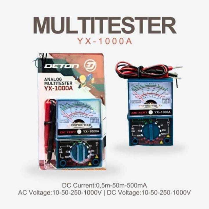 Multitester Elektrik Analog YX-1000 Deton Multimeter Elektrik Analog Mini Avometer Multi Tester