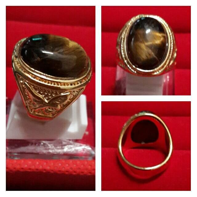 Cincin pria batu tiger eyes biduri sepah