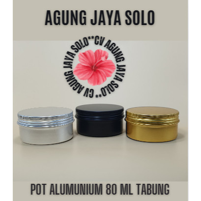 Pot Alumunium 80 g Tabung/ Pot Pomade/ Pot Cream/Jar Alumunium / Wadah Pomade/ Tin Alumunium/  Pot P