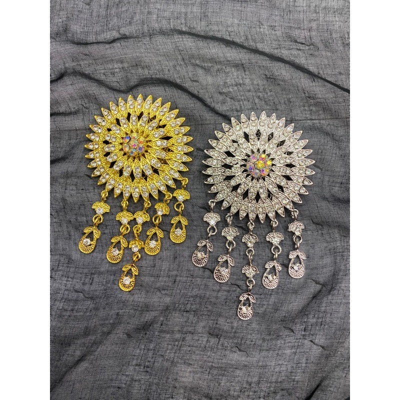 Bros Kebaya Kutu Baru / Aksesoris Baju Kebaya Wanita  Bunga Susun Matahari BROS JURAI PERMATA