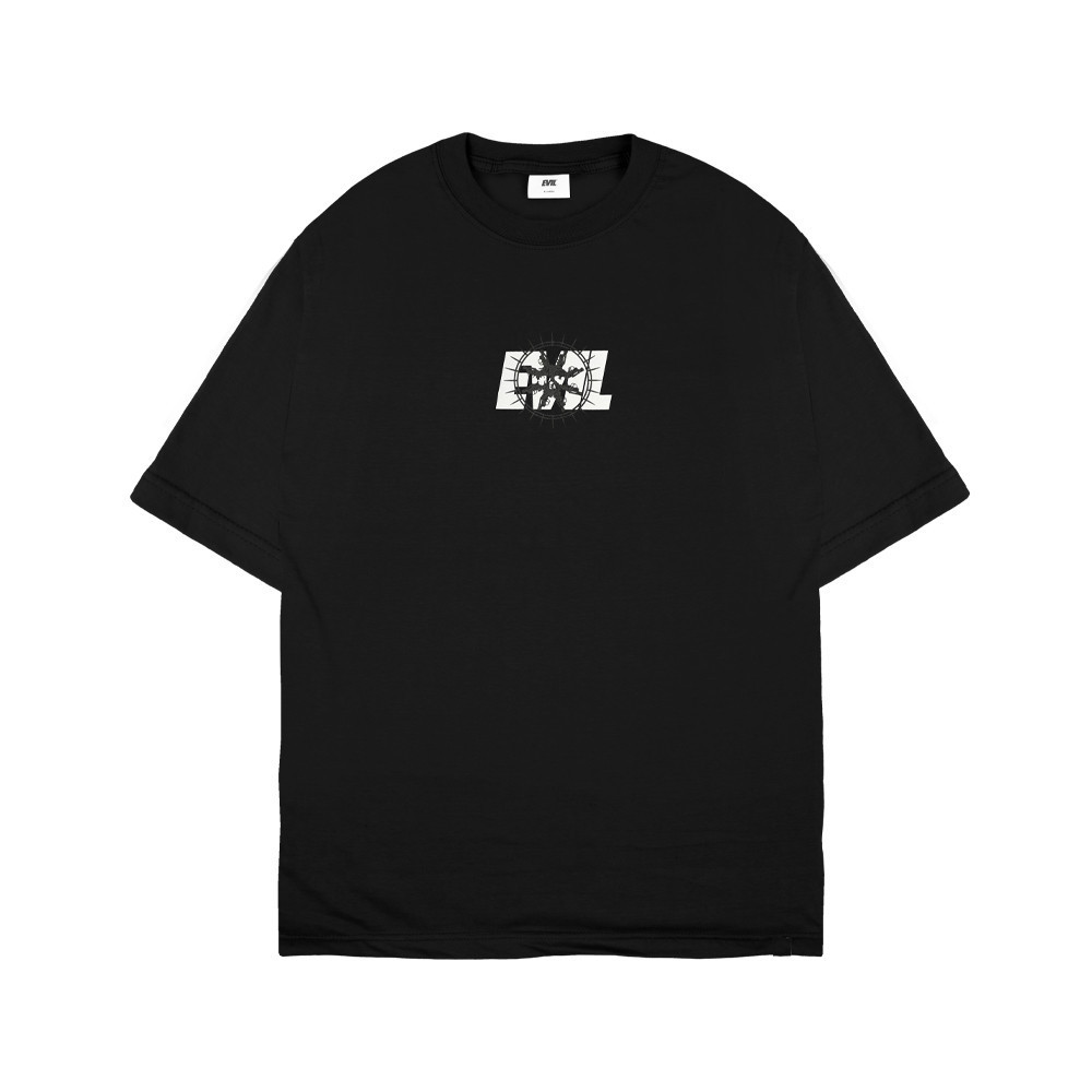 EVIL X BURGERKILL - TSHIRT OVERSIZE FONT BLACK
