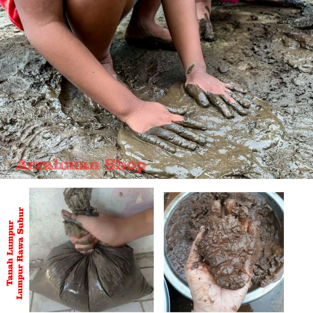 RH25 [COD] 1 KG Media Tanam tanah lumpur Rawa - media tanam Kerajinan dll