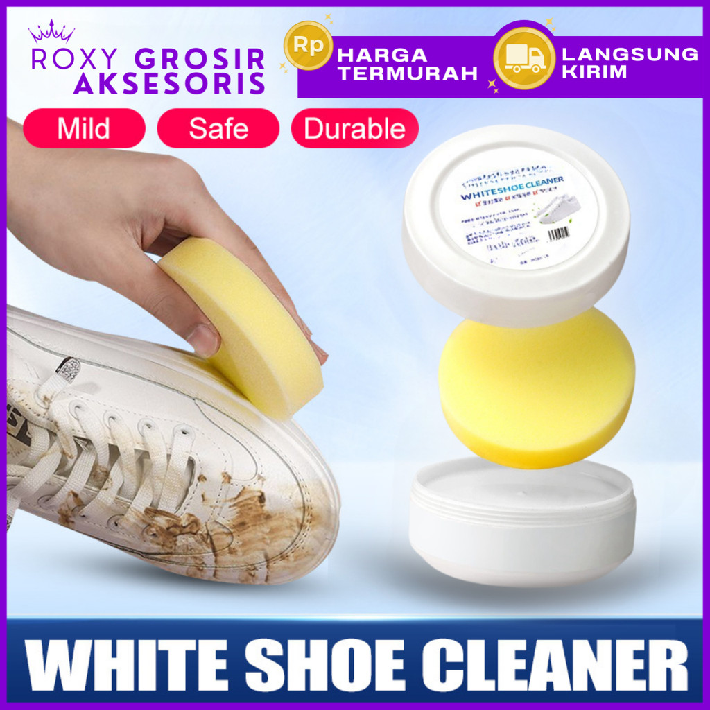 Pembersih Noda Kuning Sepatu Krim Pembersih Sepatu + Spons 120g Serbaguna White Shoe Cleaner