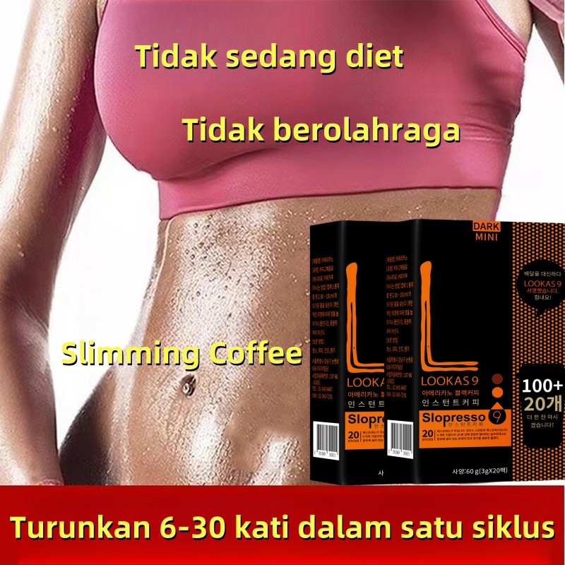 

LOOKAS 9 Slimming coffee fat burner weight loss drink luxe whole body slimming coffee 2gx 20 packs