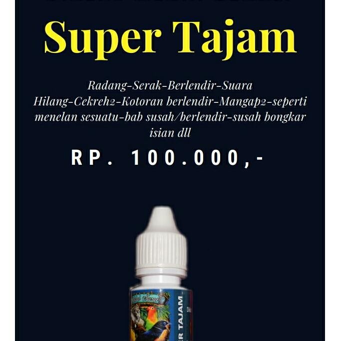super tajam suplemenen vitamin obat serak burung