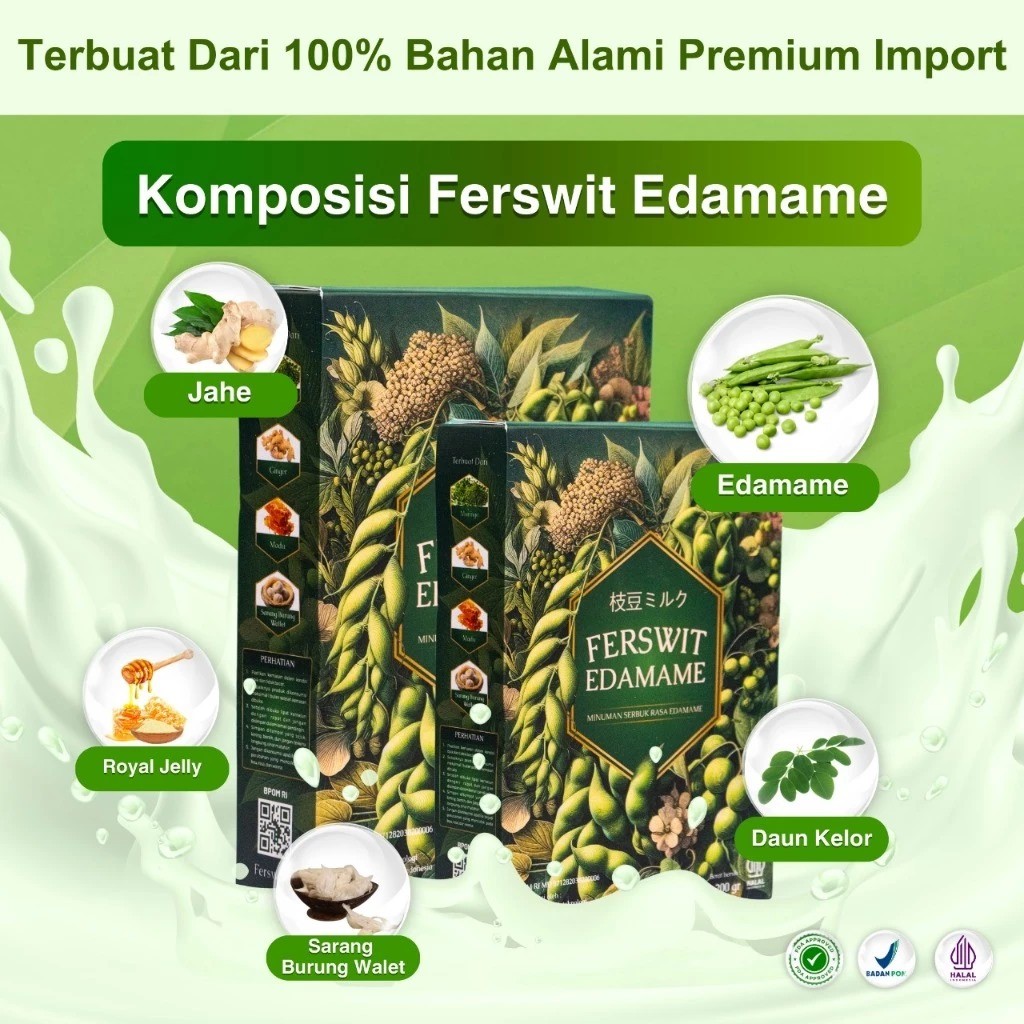 

Ferswit Edamame Susu Nabati Kaya Protein & Mineral COD GRATIS ONGKIR