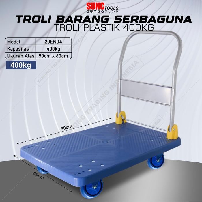 Troli Lipat Plastik Trolli Barang Trolley Serbaguna 400kg SUNC TOOLS