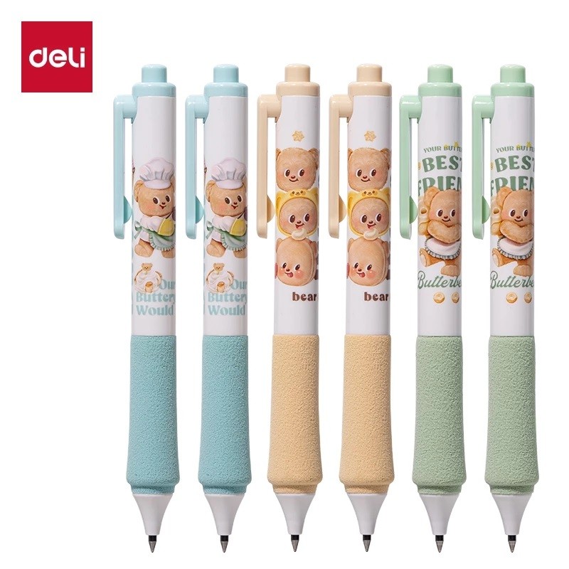 

Pulpen Gel / Gel Pen Deli x Butterbear Hitam 0.5mm - HY001