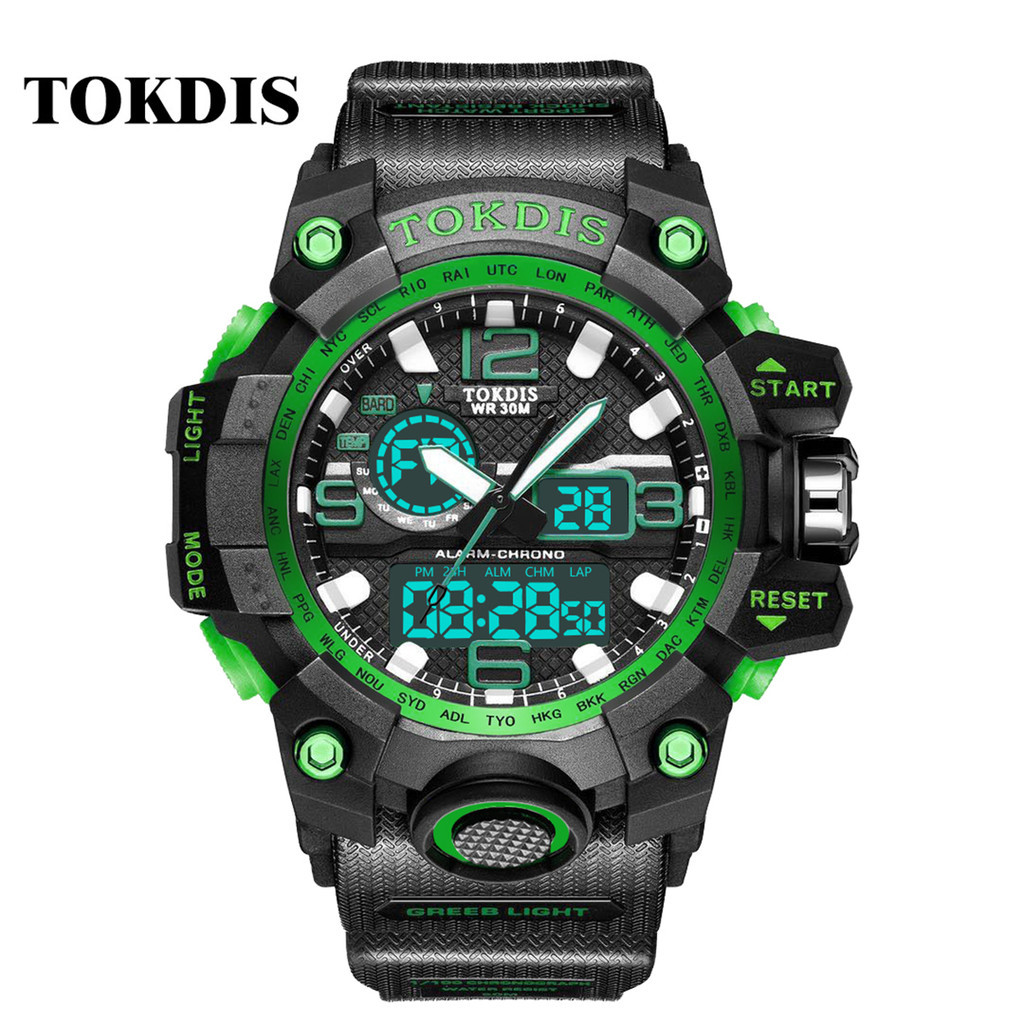 Jam TanganJam Tangan Tokdis T-2361-2 Rubber Original Double Time