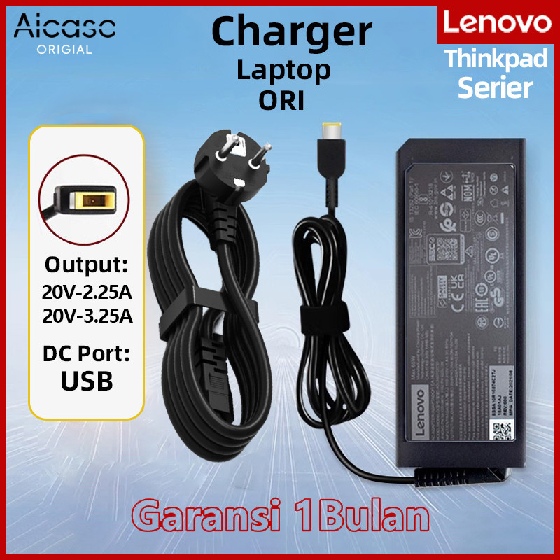 Aicasc-Thinkpad Ideapad Lenovo Original Laptop Charger USB 45w 20V-2.25 65W 20V-3.25A Adaptor Type-C