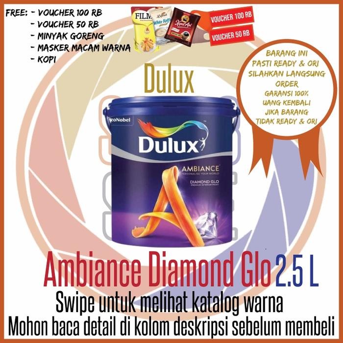 Dulux Ambiance Diamond Glo 2290 Brilliant White 2.5 L/ Warna - Brilliant White