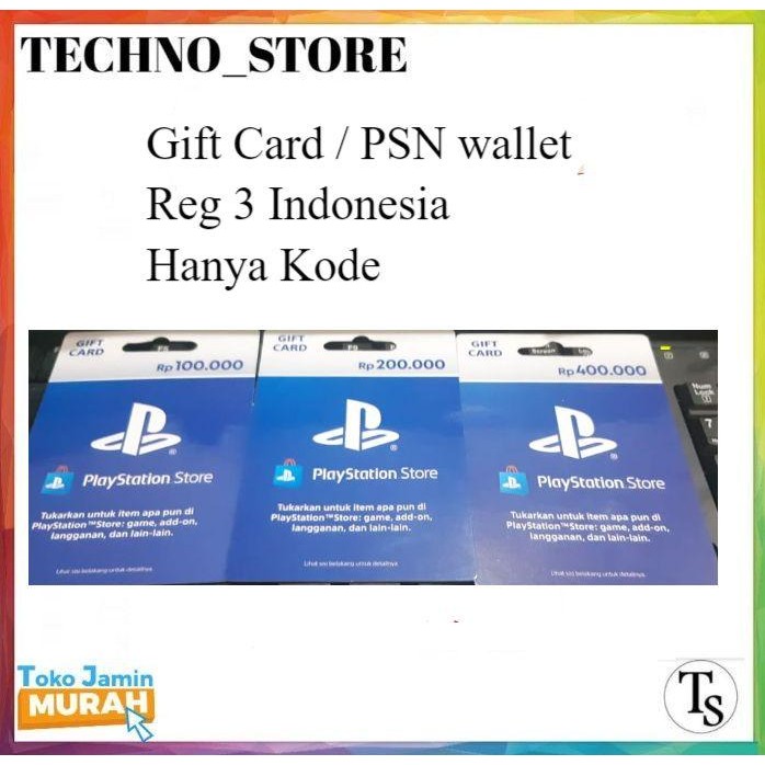 PSN Wallet 100 - Prepaid Card 200 - Gift Card 400 Playstation - 100.000