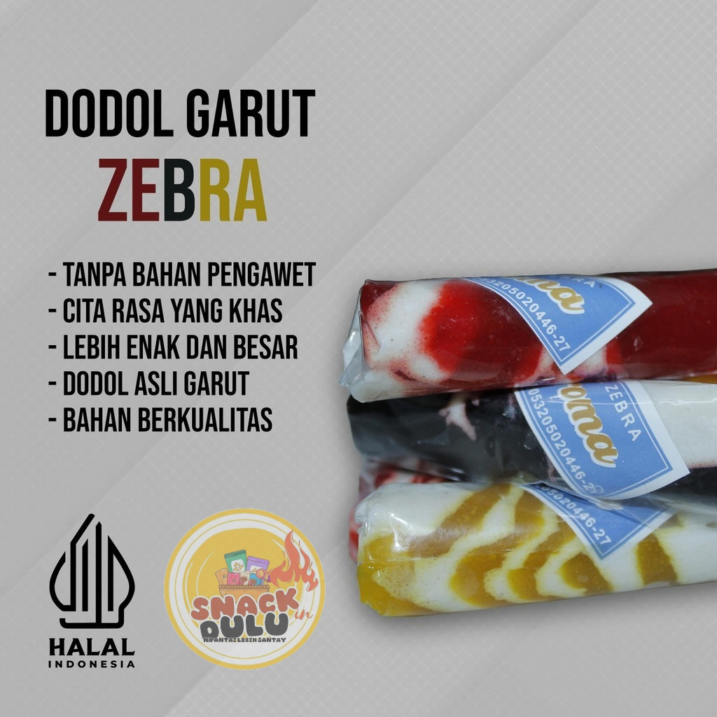 

DODOL GARUT ZEBRA Cemilan Khas Garut Manis legit Isi 1 KG/500GR/250GR
