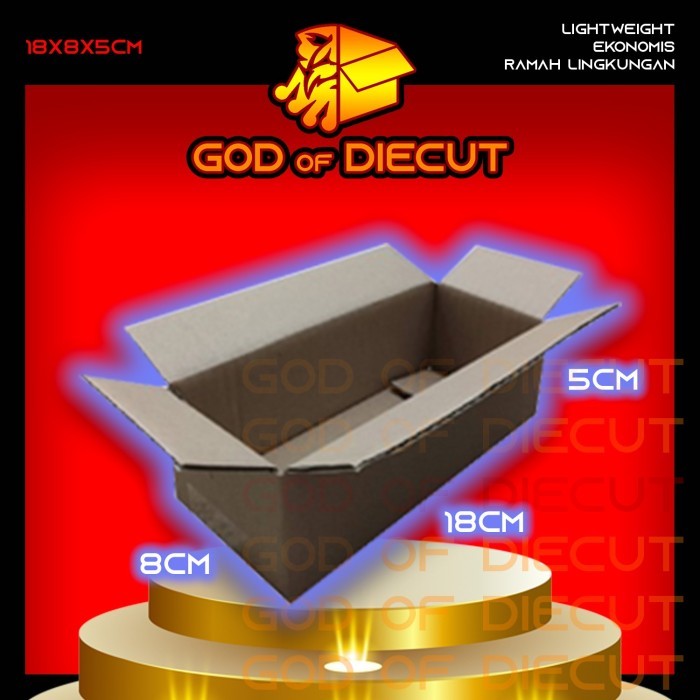 

18x8x5 cm kardus box kotak karton packing barang polos baru