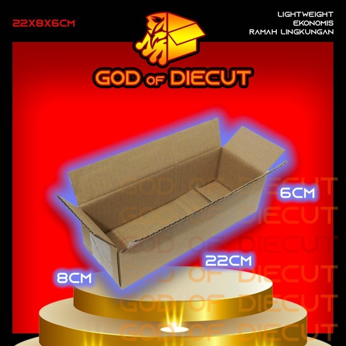 

22x8x6 cm kardus box kotak karton packing barang polos baru