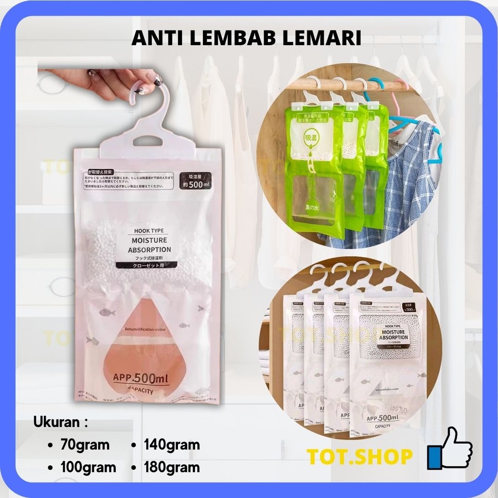 ANTI LEMBAB Penghilang Penyerap lembab lemari pakaian gantung serap air bau anti jamur Baju Sepatu