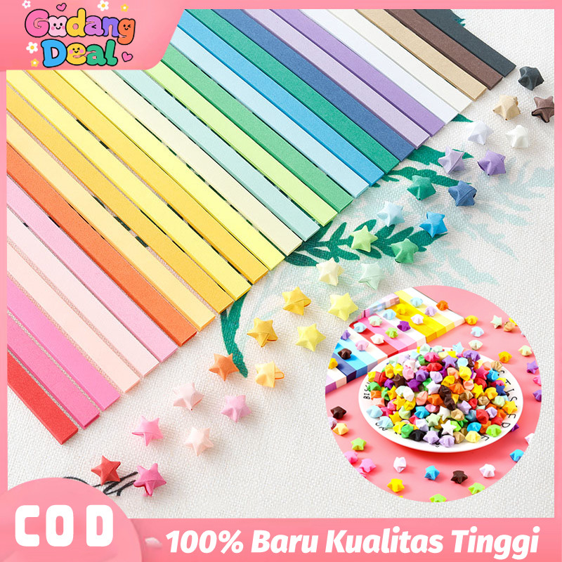 

540PCS Kertas Origami Bintang Diy Berwarna Star Paper Kertas Bintang Warna Warni Craft Paper
