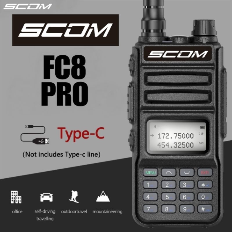 HT SCOM FC8 PRO HT DUAL BAND JAMAN NOW SUPPORT USB C CHARGING