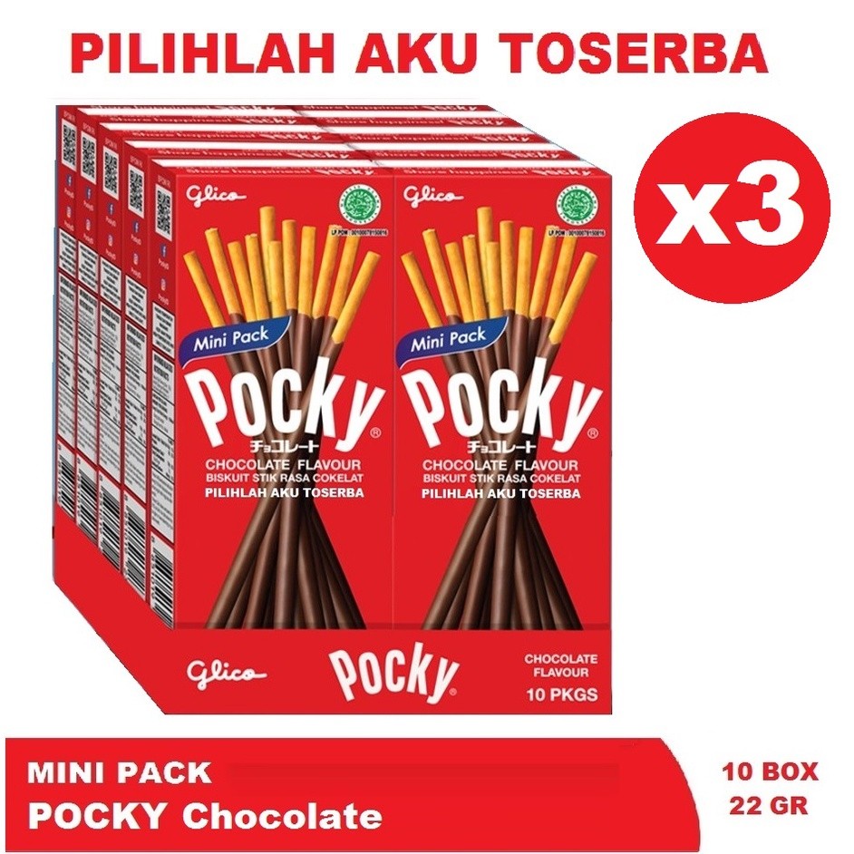 

Glico Pocky MINI PACK CHOCOLATE / COKELAT - (HARGA PER 30 BOX)