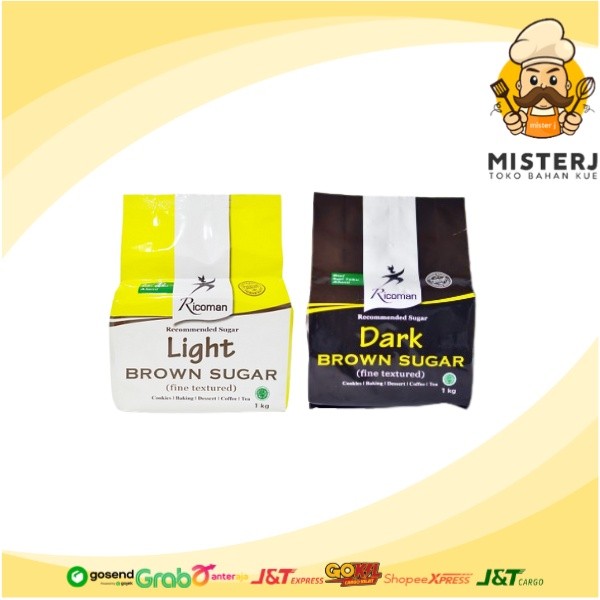 

Ricoman | Light And Dark Brown Sugar | 1 Kg | Kemasan Pabrik 100% | Ricoman Sugar