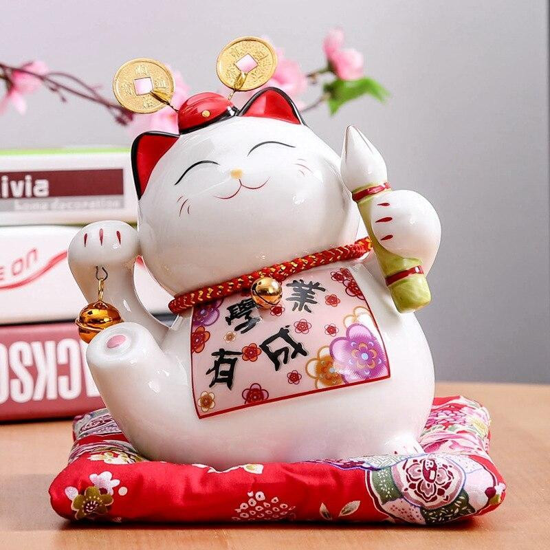 [6inch] Patung Lucky Cat Kucing Hoki / Patung Kucing Hoki Keramik // Lucky Cat // Kucing Hoki Lucu /
