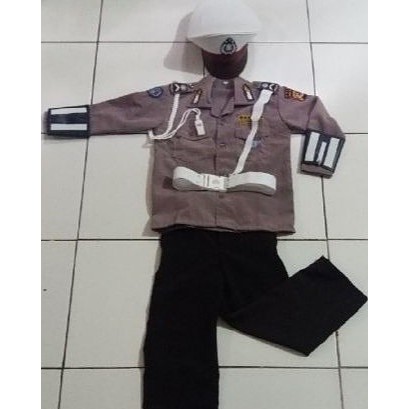 Terlaris ✨ -Setelan Polantas Anak / Seragam Polisi Anak / Baju Polisi anak - 3-4 tahun