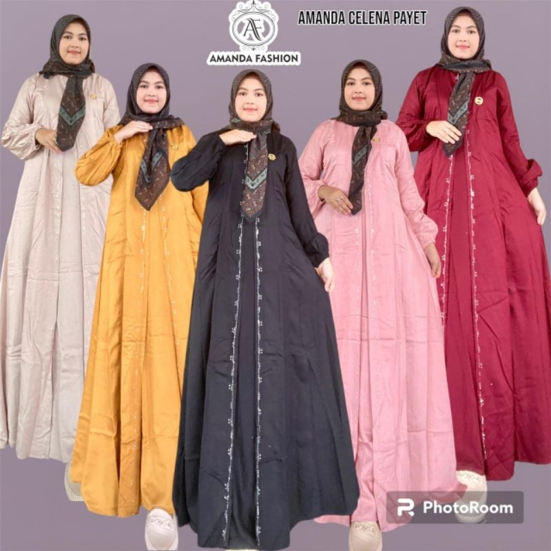 Gamis Amanda X Kharisma Celena Payet(Free Bross Premium, Pouch & Goodie Bag)