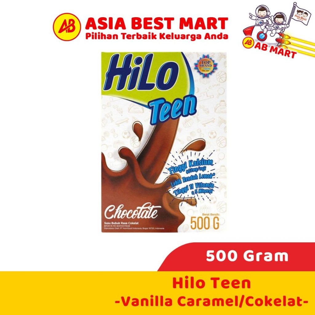 

Hilo Teen Chocolate Vanilla Caramel 500 Gr Susu Tinggi Kalsium Rendah Lemak
