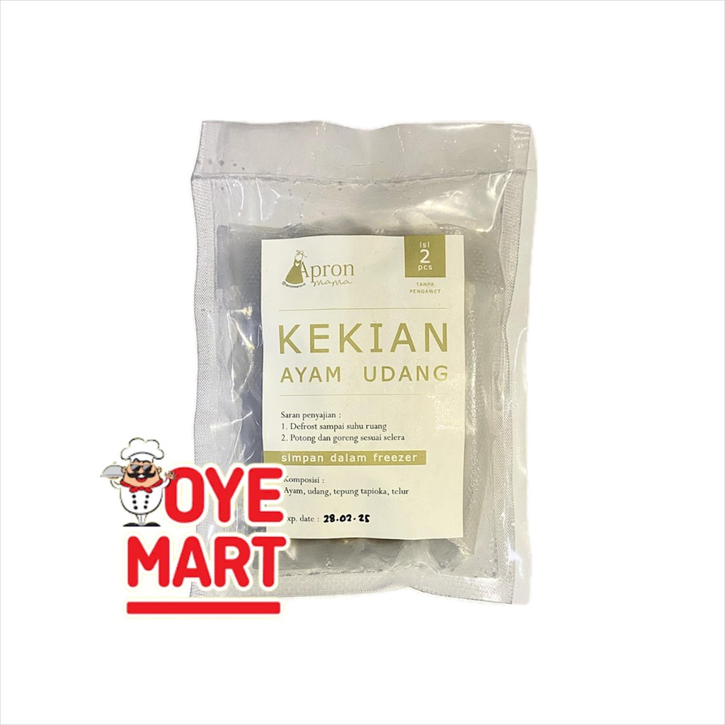 

APRON MAMA KEKIAN AYAM UDANG HOMEMADE 320GR ISI 2 /