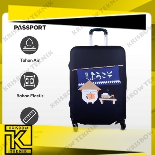 Passport Ukuran M - Sarung Koper - Welcome Japan Sushi - Sarung Koper