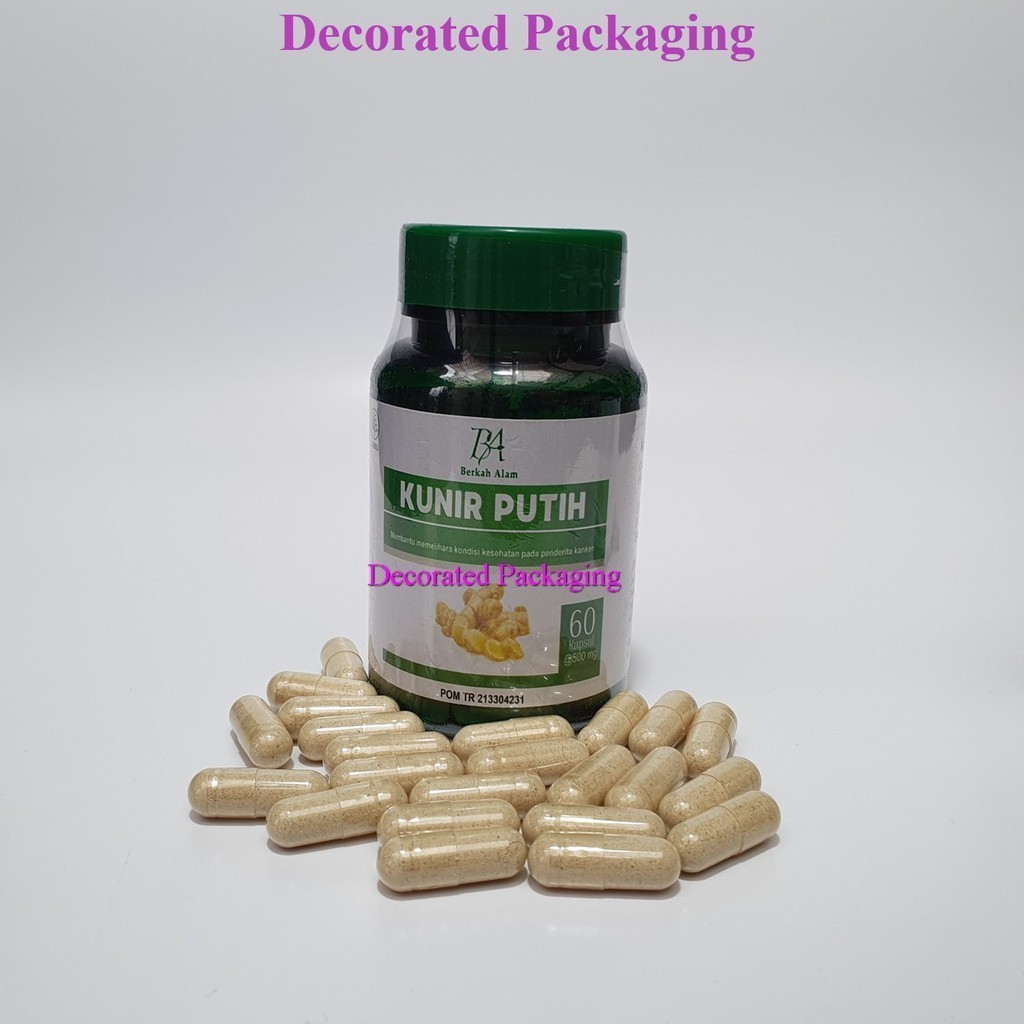Kapsul Kunir Putih @ 60 Kapsul / Kapsul Kunir Putih / Extrak Kunir Putih