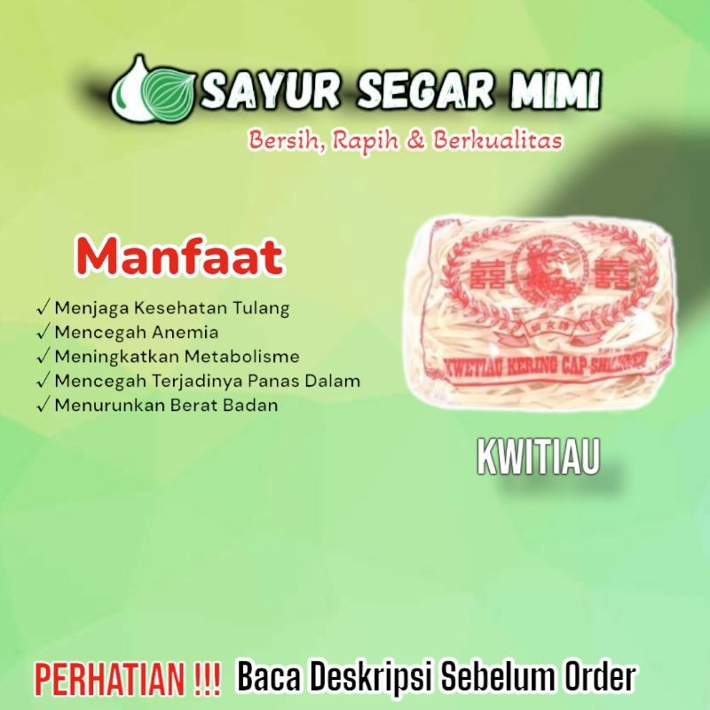 

Kwitiau Kering 1Bungkus - Sayur Palembang