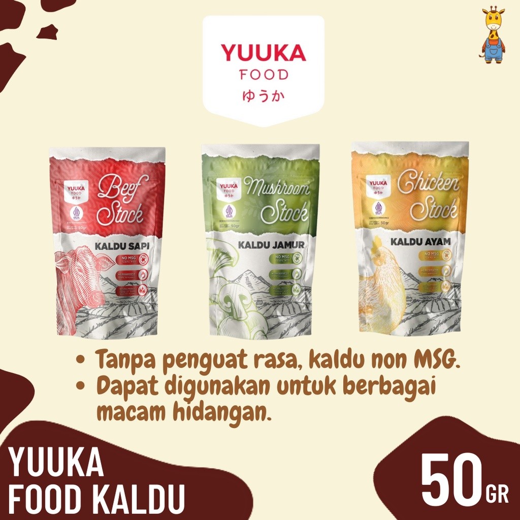 

Yuuka Food Kaldu Mpasi Non MSG 50gr