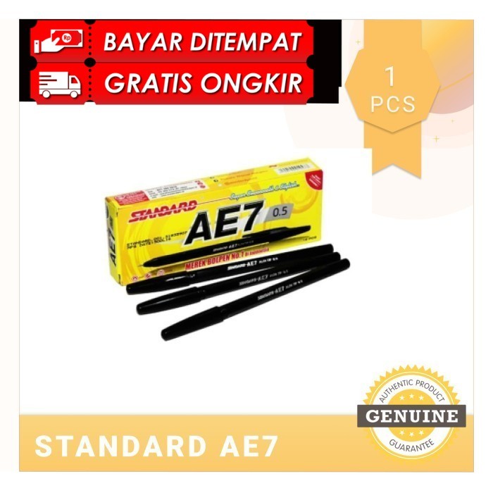 

COD Pulpen Pena Standard AE7 AE-7 AE 7 - Hitam ORIGINAL PRODUK