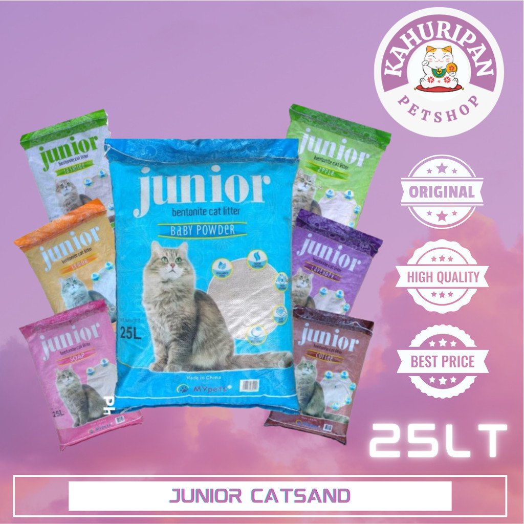 Pasir Kucing Junior 25 liter - Pasir Wangi Gumpal Junior