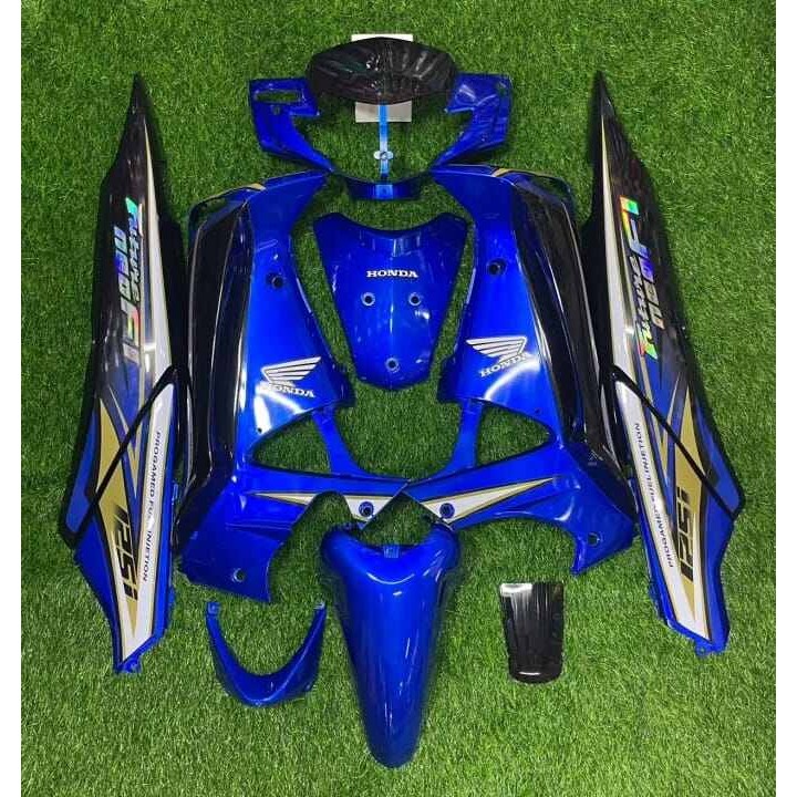 Paketan Body Alus Warna Biru Hitam Motor Supra X 125 Lama 2005