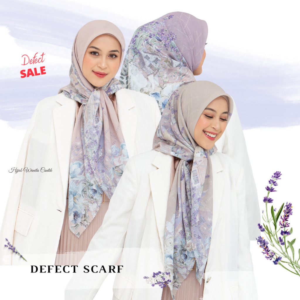 sabeen officeware | Hijabwanitacantik | Defect Hijab Segiempat Premium Scarf | Jilbab Voal | Segi Em