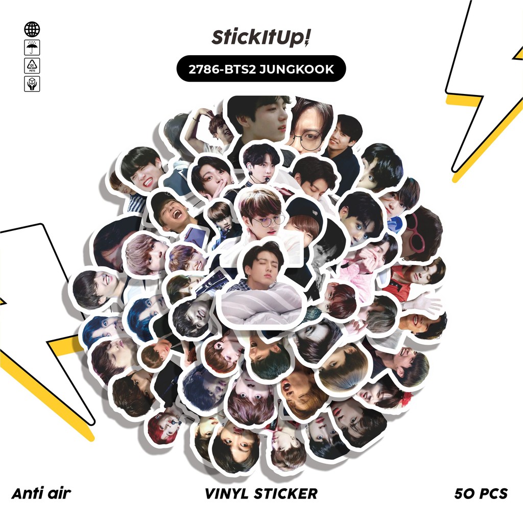 

COD✨ 50 Pcs Stiker JUNGKOOK SERIES 01 Lucu Anti Air Untuk Dekorasi Notebook Sepeda Skateboard Handphone DIY