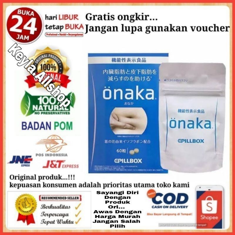 ORIGINAL, Onaka / pengecil perut / obat diet jepang / obat kurus BERGARANSI BEBAS PENGMBALIAN.. ORIG