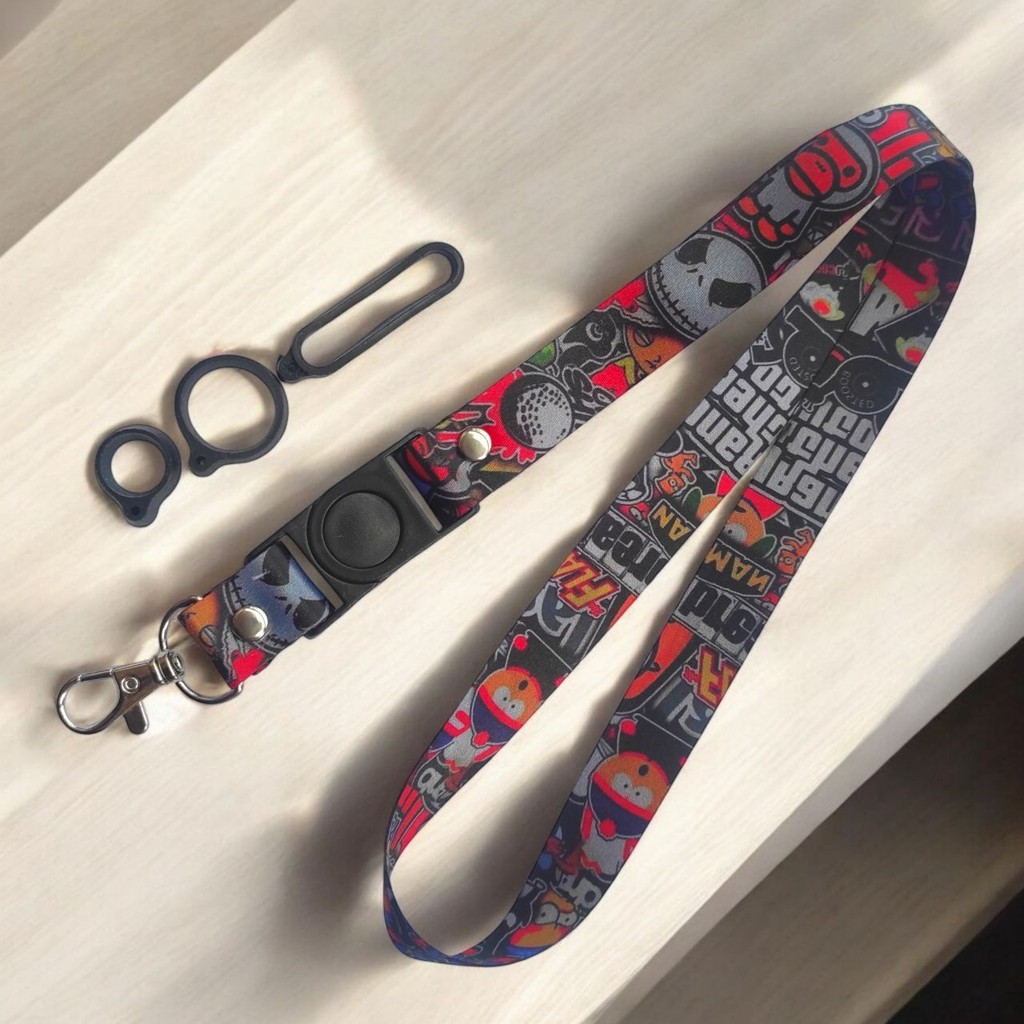 

Lanyard 2 Cm Motif DOODLE GTA Name Tag Bonus 3 Karet