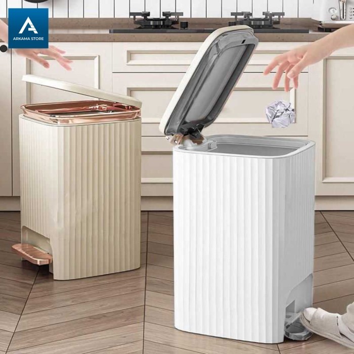 tempat sampah aesthetic tong sampah injak pedal kaki trash bin minimalis